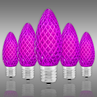 (NEW Technology)  C9 - Purple - Faceted LED - VividCore Premium - 50% Brighter - Pack of 25 - CMS-10295