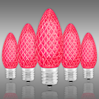 (NEW Technology)  C9 - Pink - Faceted LED - VividCore Premium - 50% Brighter - Pack of 25 - CMS-10296