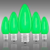 Green - LED C9 - Christmas Light Replacement Bulbs - Opaque Finish - Intermediate Base - 50,000 Life Hours - Premium LED Retrofit Bulb - 130 Volt - Pack of 25