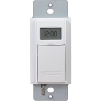 Digital In-Wall Timer Switch - Single Pole or 3-Way - White - 40 On/Off Operations Per Week - Intermatic ST01