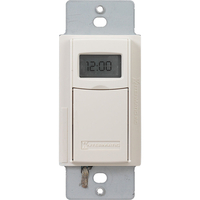 Digital In-Wall Timer Switch - Single Pole or 3-Way - Light Almond - 40 On/Off Operations Per Week - Intermatic EI600LAC