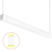 4 ft. Color Selectable Architectural LED Linear Fixture - Up/Down Light - 6200 Total Lumens - White - Linkable - 50 Watt - Kelvin 3500-4000-5000 - 120-277 Volt - PLT-90271
