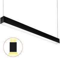 4ft. LED Linear Fixture - Up/Down Light - Linkable - 6200 Total Lumens - Black - 50W - 3500-4000-5000 Kelvin - PLT Solutions - PLT-90273