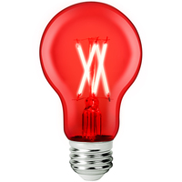 LED A19 Party Bulb - Red - 4.5 Watt - 40 Watt Equal - Medium Base - PLT-12580