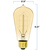 40 Watt - Edison Bulb - Incandescent Vintage Light Bulb - 183 Lumens - 5.43 in. x 2.3 in.  Thumbnail