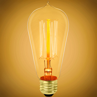 40 Watt - Edison Bulb - Incandescent Vintage Light Bulb - 205 Lumens - Medium Base - Amber Tinted - 120 Volt - PLT-40003