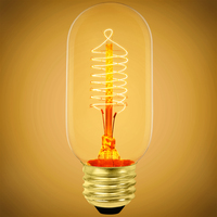 40 Watt - 135 Lumens - Incandescent Radio Style Vintage Light Bulb - Medium Bulb - Amber Tinted - 120 Volt - PLT-40033