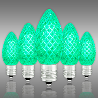 (NEW Technology) C7 - Green - Faceted LED - VividCore Premium - 50% Brighter - Pack of 25 - CMS-10279