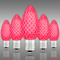 (NEW Technology) C7 - Pink - Faceted LED - VividCore Premium - 50% Brighter - Pack of 25 - CMS-10282