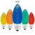 Multi-Color - LED C7 - Christmas Light Replacement Bulbs - Faceted Finish Thumbnail