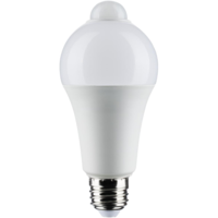 Natural Light - 1050 Lumens - 12 Watts - 3000 Kelvin - LED A19 Light Bulb with Motion Sensor - 75 Watt Equal - Medium Base - 90 CRI - 120 Volt - Satco S11445