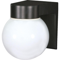 Outdoor Utility Wall Sconce Fixture - Black Finish - Uses (1) Medium Base Bulb (Sold Separately) - 120 Volt - Nuvo SF77-140