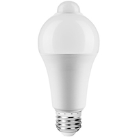 Natural Light - 1050 Lumens - 12 Watts - 5000 Kelvin - LED A19 Bulb with Motion Sensor - 75 Watt Equal - Medium Base - 90 CRI - 120 Volt - Satco S11446