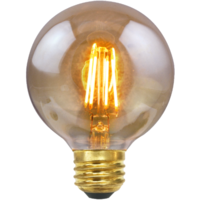 3 in. Dia. - LED G25 Globe - 4 Watt - 40 Watt Equal - Candle Glow - 250 Lumens - 2000 Kelvin - Medium Base - 120 Volt - Green Creative 36071