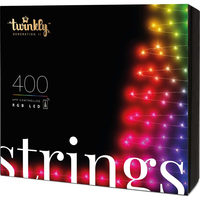 Twinkly Strings - 105 ft. Mini LED Light String with 400 RGB LEDs - Green Wire - 3 in. Bulb Spacing - App-Controlled - Twinkly TWS400STP-GUS