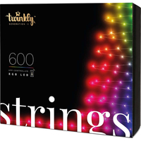 Twinkly Strings - 157.5 ft. Mini LED Light String with 600 RGB LEDs - Green Wire - 3 in. Bulb Spacing - App-Controlled - Twinkly TWS600STP-GUS
