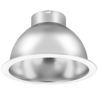 10 in. Reflector and Trim - Deep - Silver Baffle with White Trim - Round - For use with select PLT Architectural LED Light Engines - PLT PremiumSpec - PLT-90330