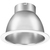 8 in. Reflector and Trim - Deep - Silver Baffle with White Trim Thumbnail