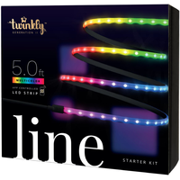 Twinkly Line - 5 ft. RGB Smart LED Light Strip - Black Strip with Adhesive/Magnetic Backing - Twinkly TWL100STW-BUS