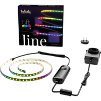Twinkly Line - 5 ft. RGB Smart LED Light Strip - Black Strip with Adhesive/Magnetic Backing - Twinkly TWL100STW-BUS