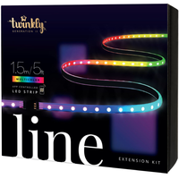 Twinkly Line - 5 ft. RGB Smart LED Light Strip  Extension Kit - Black Strip with Adhesive/Magnetic Backing - Twinkly TWL100ADP-B