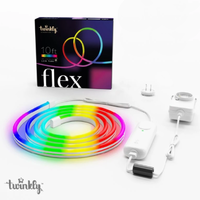 Twinkly Flex - 10 ft. RGB Flexible Light Tube - App-Controlled - White Wire - Twinkly TWFL300STW-WUS