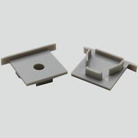End Caps With and Without Hole - Gray - See Description for Compatible SKUs - 2 Pack - PLT-12926