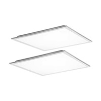 5200 Lumen Max - 40 Watt Max - 2 x 2 Wattage and Color Selectable LED Panel Fixture with Emergency Backup - Watts 20-25-30-35-40 - Kelvin 3000-3500-4000-5000 -120-277 Volt - 2 Pack - Archipelago Lighting LBLP22-V54-EM08