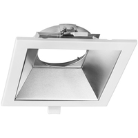 6 in. Reflector and Trim - Matte Silver Baffle with White Trim - Square - For use with select PLT Architectural LED Light Engines - PLT PremiumSpec - PLT-90334