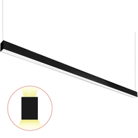 8 ft. Color Selectable Architectural LED Linear Fixture - Up/Down Light - 8060 Total Lumens - Black - Linkable - 65 Watt - Kelvin 3500-4000-5000 - 120-277 Volt - PLT-90376