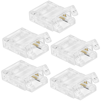 0.67 in. Strip-to-Strip Tape Light Connectors - IP20 - 2-Pin - For 10mm Single Color COB LED Tape Light - 5 Pack - PLT-12943