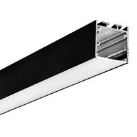 6.56 ft. Non-Anodized Aluminum - Surface and Pendant Mount Channel Extrusion - Black - For 0.95 in. LED Tape Light and Strip Light - PLT-12894