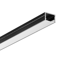 6.56 ft. Non-Anodized Aluminum - Surface Mount Channel Extrusion - Black - For 0.59 in. LED Tape Light and Strip Light - PLT-12873