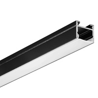 6.56 ft. Non-Anodized Aluminum - Surface Mount Channel Extrusion - Black - For 0.59 in. LED Tape Light and Strip Light - PLT-12877