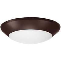 LED Downlight Fixture - Surface Mount - Bronze Trim - 660 Lumens - 10 Watt - 5 in. Diameter - Color Selectable - Hardwire - Kelvin 2700-3000-3500-4000-5000 - 65 Watt Incandescent Equal - Round - Bronze - 90 CRI - 120 Volt - PLT-20278