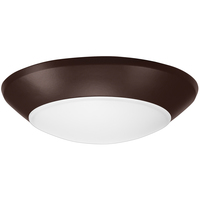 LED Downlight Fixture - Surface Mount - Bronze Trim - 660 Lumens - 10 Watt - Natural Light - 5 in. Diameter - Color Selectable - Hardwire - Kelvin 2700-3000-3500-4000-5000 - 65 Watt Incandescent Equal - Round - Bronze - 90 CRI - 120 Volt - PLT-20278