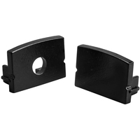 End Caps With and Without Hole - Black - See Description for Compatible SKUs - 2 Pack - PLT-12876