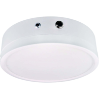 980 Lumens - 15 Watt - 7 in. Color Selectable LED Surface Mount Downlight Fixture with Emergency Backup - Hardwire - Kelvin 2700-3000-3500-4000-5000 - 60 Watt Incandescent Equal - Round - White Trim - 90 CRI - 120 Volt - PLT-12709