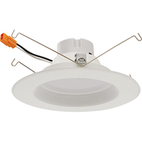840 Lumens - 12 Watt - 2700 Kelvin - 5-6 in. Retrofit LED Downlight Fixture - Medium Base - 75 Watt Incandescent Equal - Stepped Baffle Trim - 90 CRI - 120 Volt - Euri Lighting DLC-4020e
