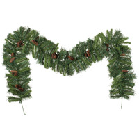 9 ft. Christmas Garland - Classic PVC Needles - Cheyenne Pine - Unlit  - Vickerman A800911