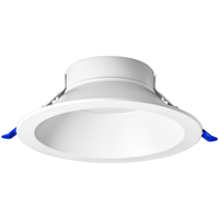 2100 Lumens - 25 Watt - Natural Light - 8 in. Color Selectable New Construction LED Downlight Fixture - Hardwire - Kelvin 2700-3000-3500-4000-5000 - 150 Watt Incandescent Equal - Round - White Trim - 90 CRI - 120-277 Volt - PLT-20272