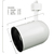 Track Light Fixture - Round Back Cylinder - White - Black Baffle Thumbnail