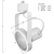 Track Light Fixture - Gimbal Ring - White Thumbnail