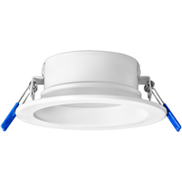 980 Lumens - 10 Watt - Natural Light - 4 in. Color Selectable New Construction LED Downlight Fixture - Hardwire - Kelvin 2700-3000-3500-4000-5000 - 60 Watt Incandescent Equal - Round - White Trim - 90 CRI - 120-277 Volt - PLT-20270