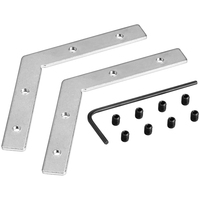 Flat - 120 Degree Metal Bracket - Silver - See Description for Compatible SKUs - PLT-12907