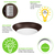 LED Downlight Fixture - Surface Mount - Bronze Trim - 660 Lumens - 10 Watt - 5 in. Diameter - Color Selectable  Thumbnail