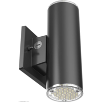 3540 Total Lumens - 30 Watt - Color Selectable LED Outdoor Wall Sconce Fixture - Direct and Indirect Light - Kelvin 3000-4000-5000 - 118 Lumens Per Watt - Black Finish - 120-277 Volt - PLT-12969