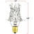 7 Watt - Clear - Starlite Incandescent Chandelier Bulb - 2.7 in. x 1.2 in.  Thumbnail