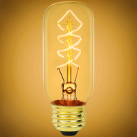 40 Watt - 180 Lumens - Incandescent Radio Style Vintage Light Bulb - Medium Bulb - Amber Tint - 120 Volt - PLT-40034