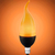 LED Flame Chandelier Bulb - 2.5 Watt - 6 Watt Equal - Candle Glow - 4.59 in. x 1.41 in. Thumbnail